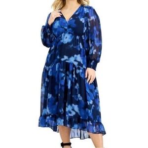 Taylor High Low Ruffle Hem Dress